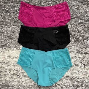 NWT Victoria’s Secret Sexy Illusions No-Show Hiphugger Panties 3-Pack Bundle